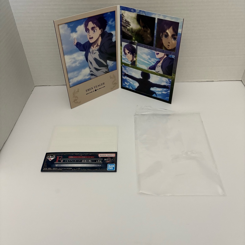 Attack on Titan Eren Yeager Memorial Card Bandai Ichiban Kuji F Prize